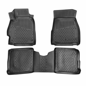 Nissan Versa Floor Mats - Omac - Rubber TPE - Black - 2020-2024